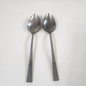 vintage Continental Stainless Steel Japan  Large Tablespoons set of 2